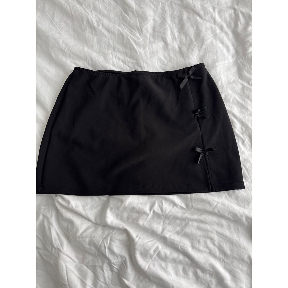 Free Haven Black Mini Skirt Bows Whimsigoth Alternative Alt Goth